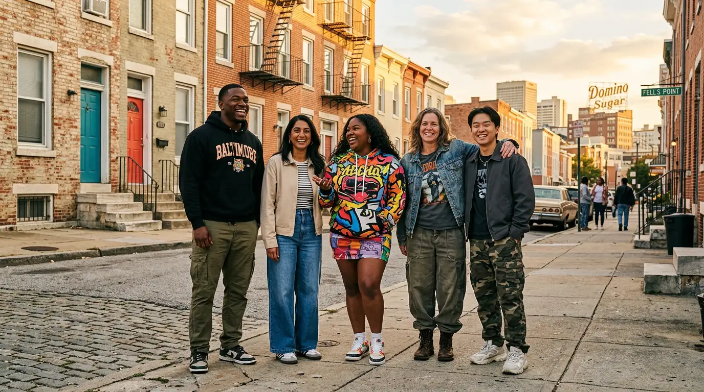 Personal streetwear style expression Baltimore community urban fashion diversity