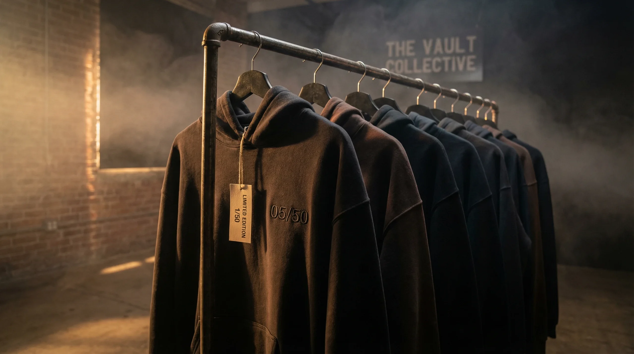 Limited edition numbered streetwear collection showcasing scarcity and exclusivity