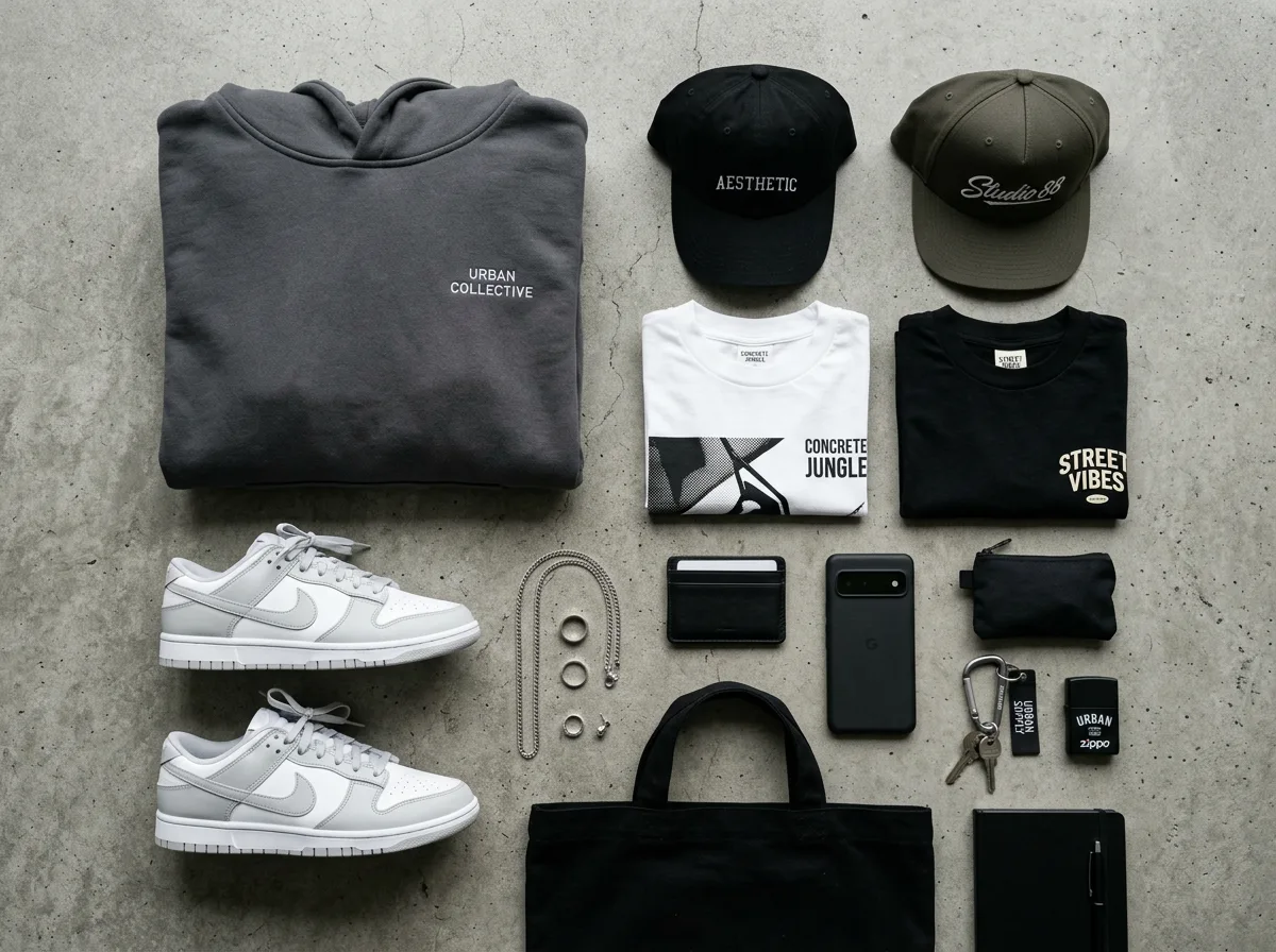 Streetwear wardrobe essentials curated collection personal style